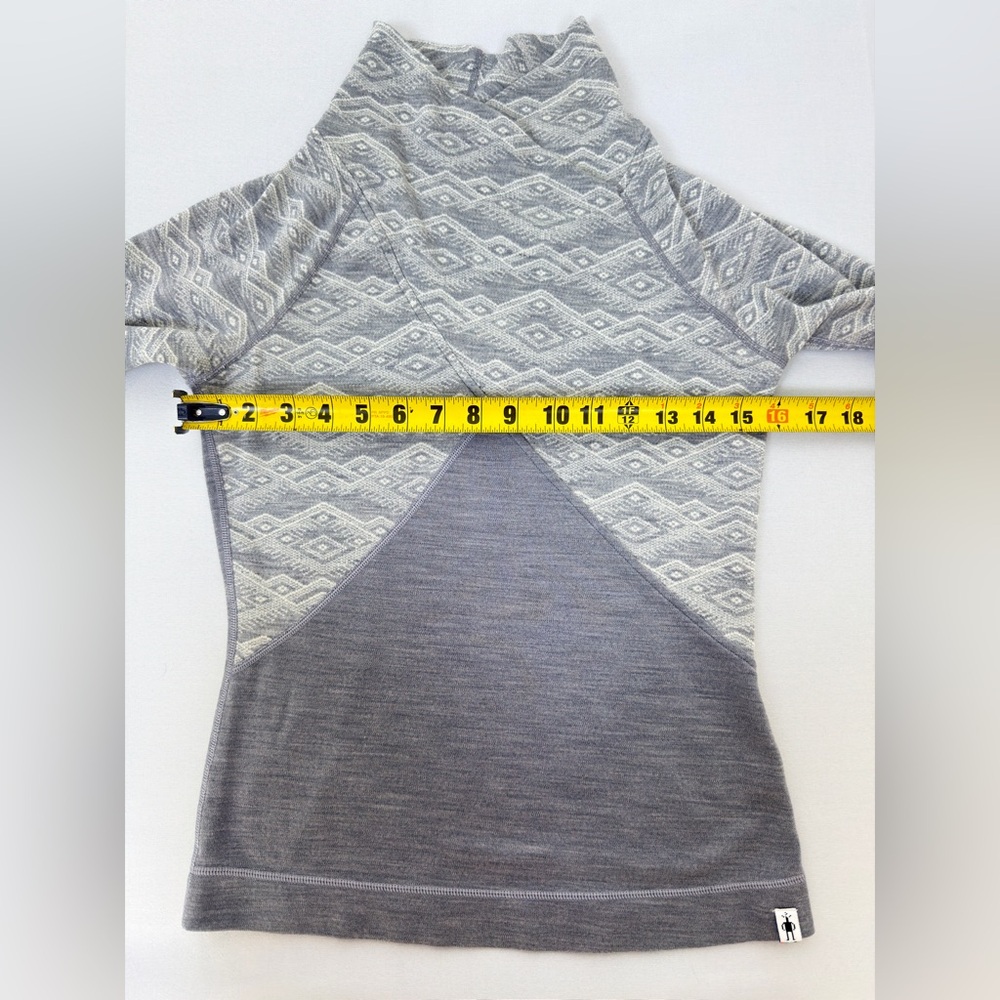 Smartwool Merino 250 Base Layer XS Gray Pattern Thermal Top - Picture 4 of 8